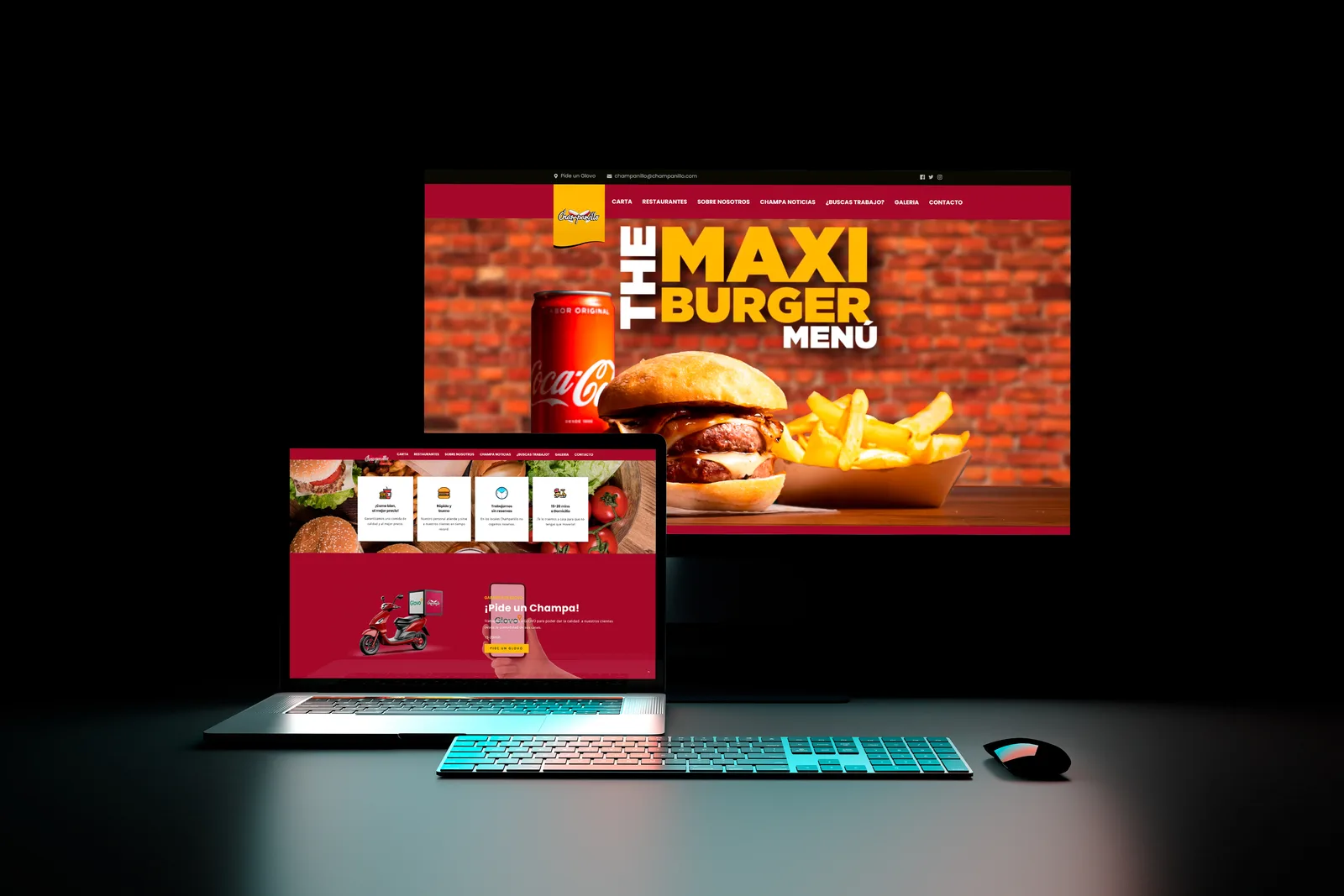 Diseño web Champanillo — restaurante