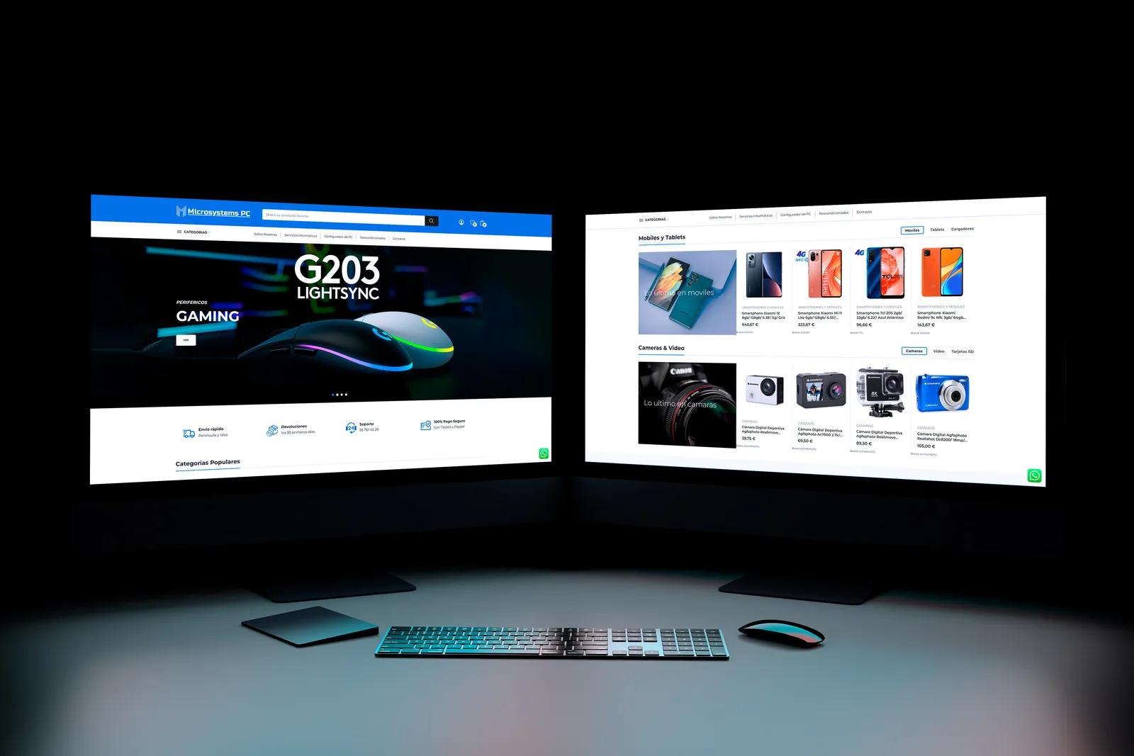 Tienda online Microsystems PC — ecommerce