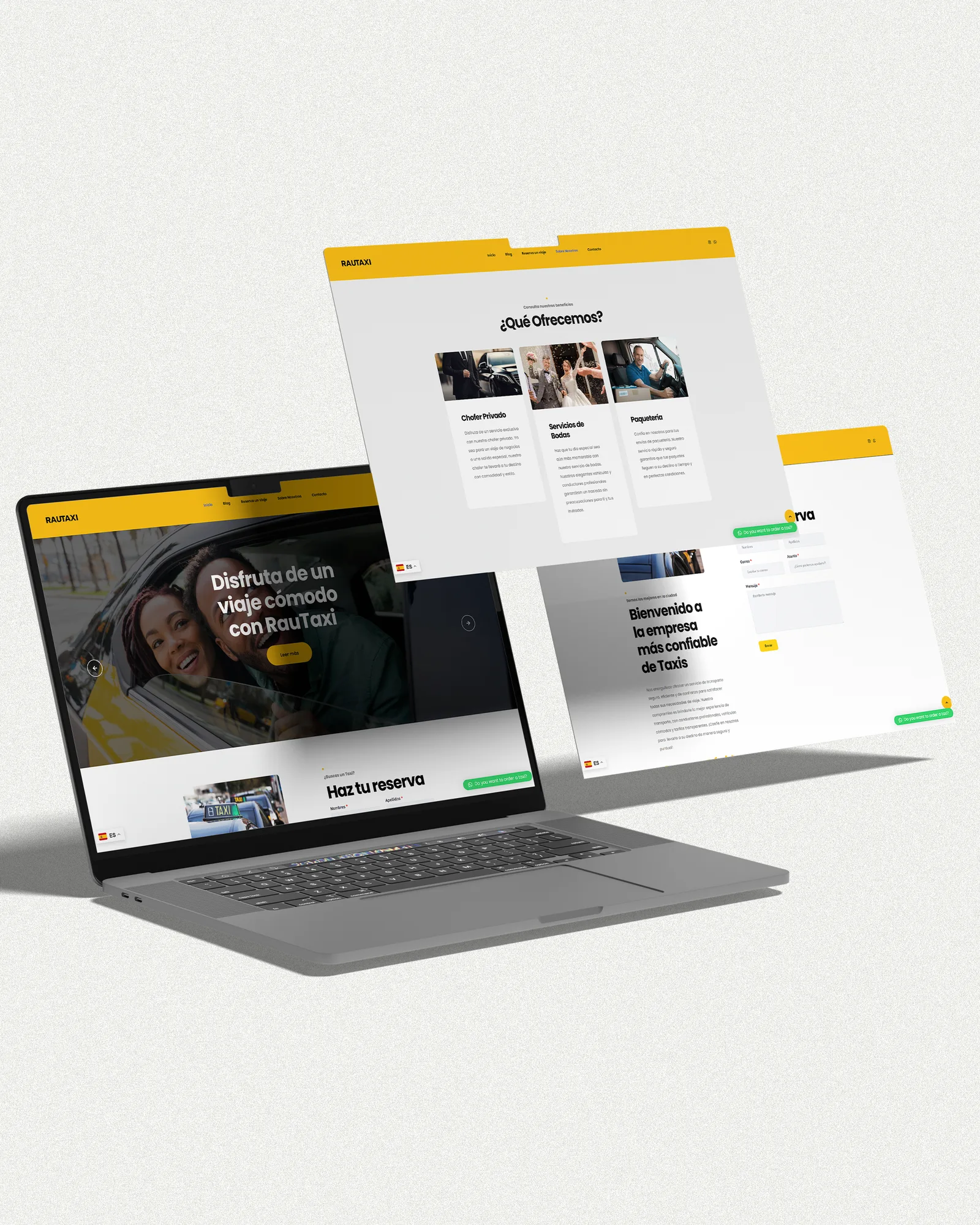 Web RauTaxi — reservas de taxi online
